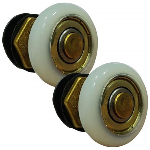 Roldana Excêntrica para Box de Vidro, 30mm, Rolamento Blindado, Compatível com Vidros 8-10mm